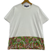 半袖Tシャツ 裾ペイズリー WHT M M ホワイト