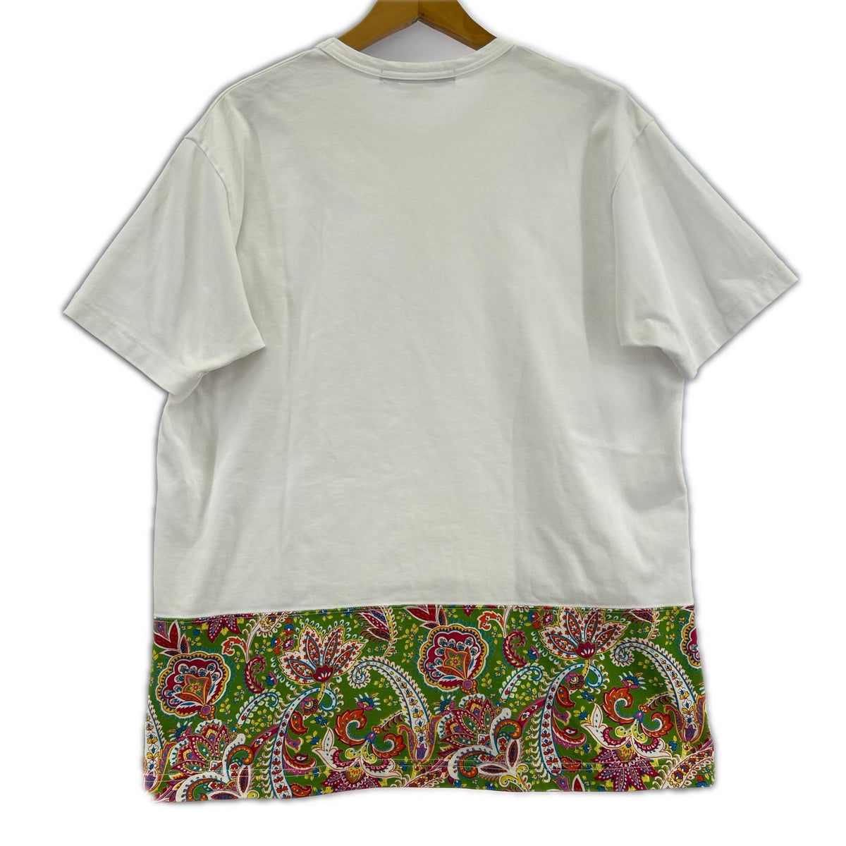 半袖Tシャツ 裾ペイズリー WHT M M ホワイト