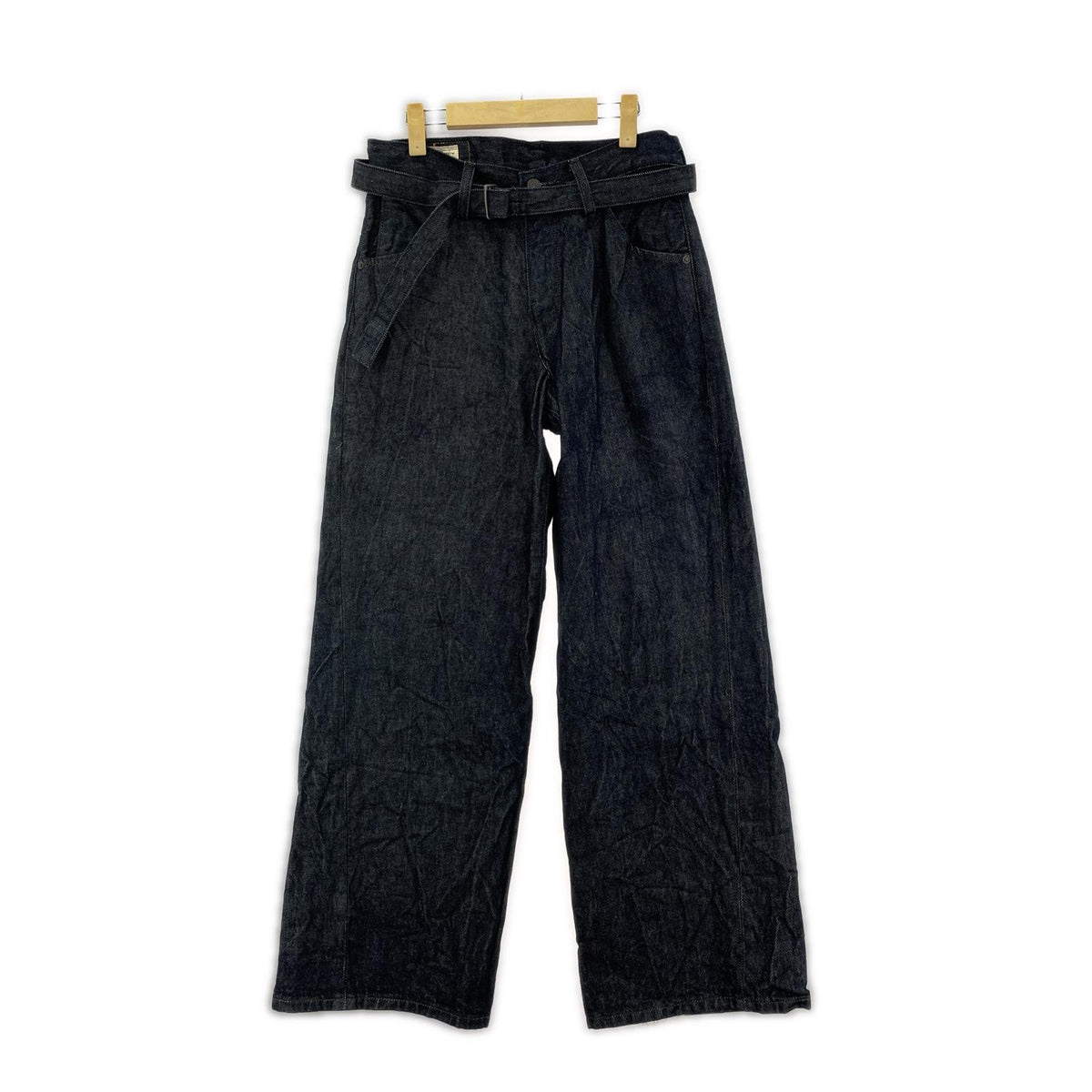 デニムパンツ ×EDIFICE TWISTED BELTED DENIM PANT 28 ブラック