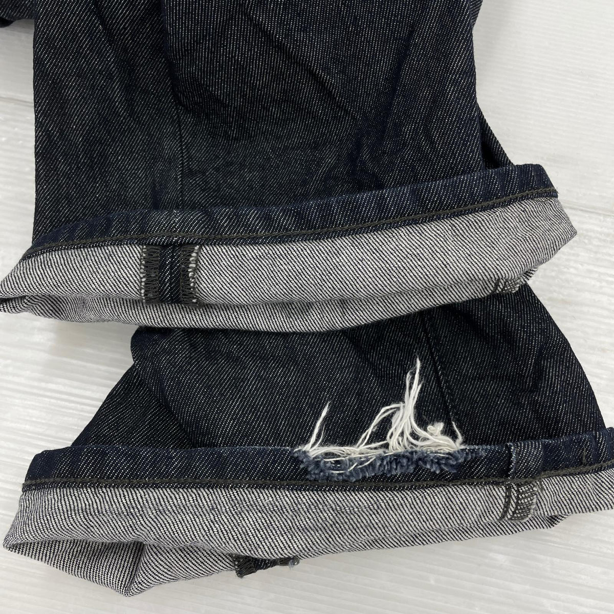 デニムパンツ ×EDIFICE TWISTED BELTED DENIM PANT 28 ブラック