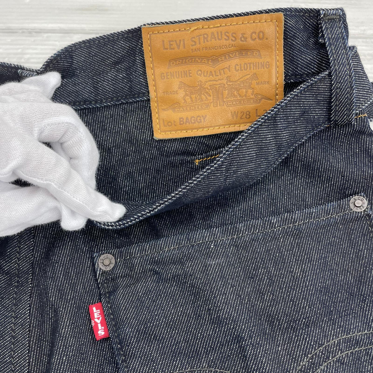 デニムパンツ ×EDIFICE TWISTED BELTED DENIM PANT 28 ブラック