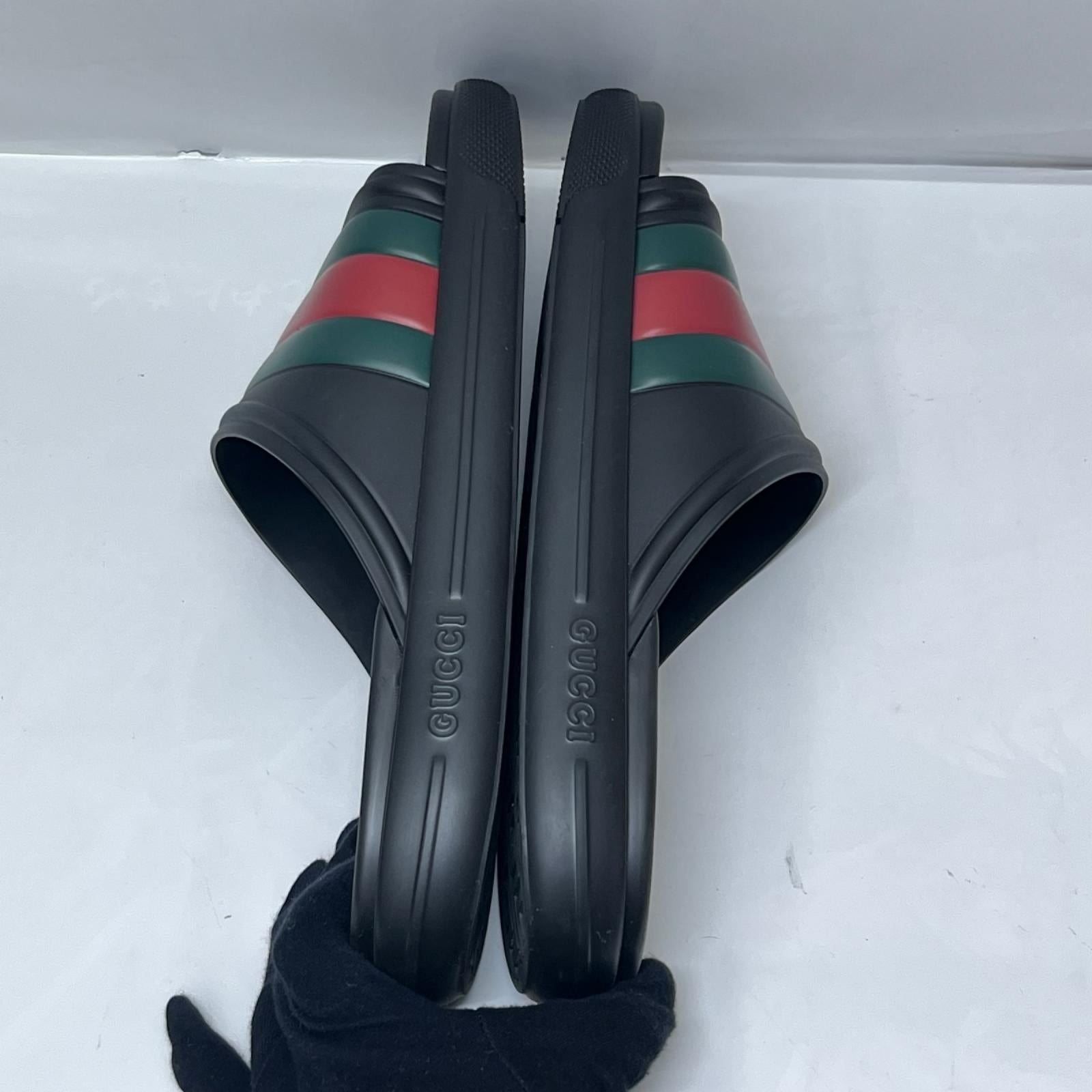 GUCCI シェリーライン スライドサンダル ブラック