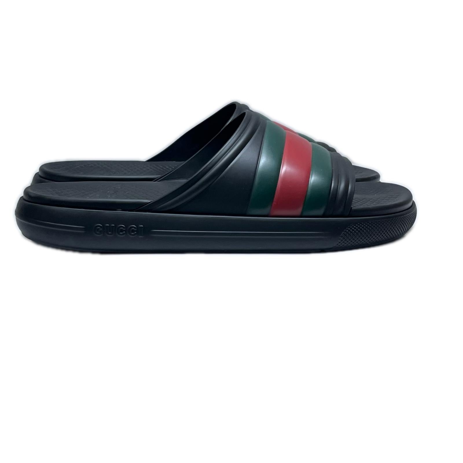 GUCCI シェリーライン スライドサンダル ブラック