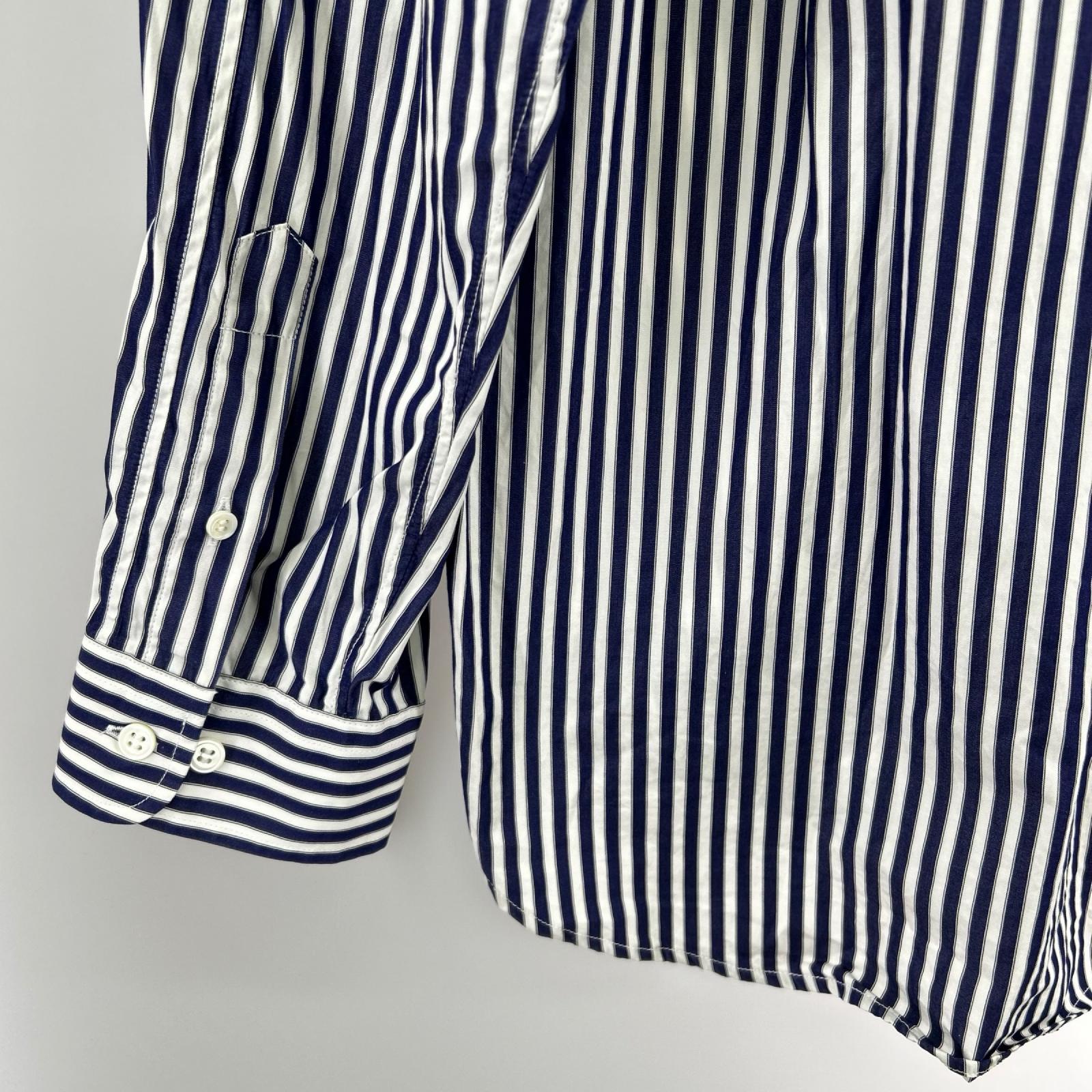 長袖シャツ 別注THOMAS MASON ストライプ柄シャツ M M