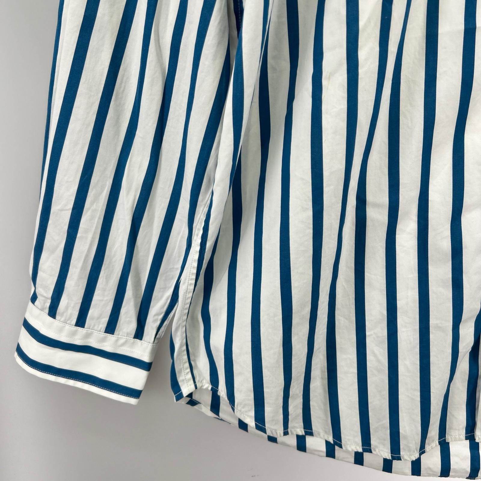 長袖シャツ 別注THOMAS MASON ストライプ柄シャツ M M