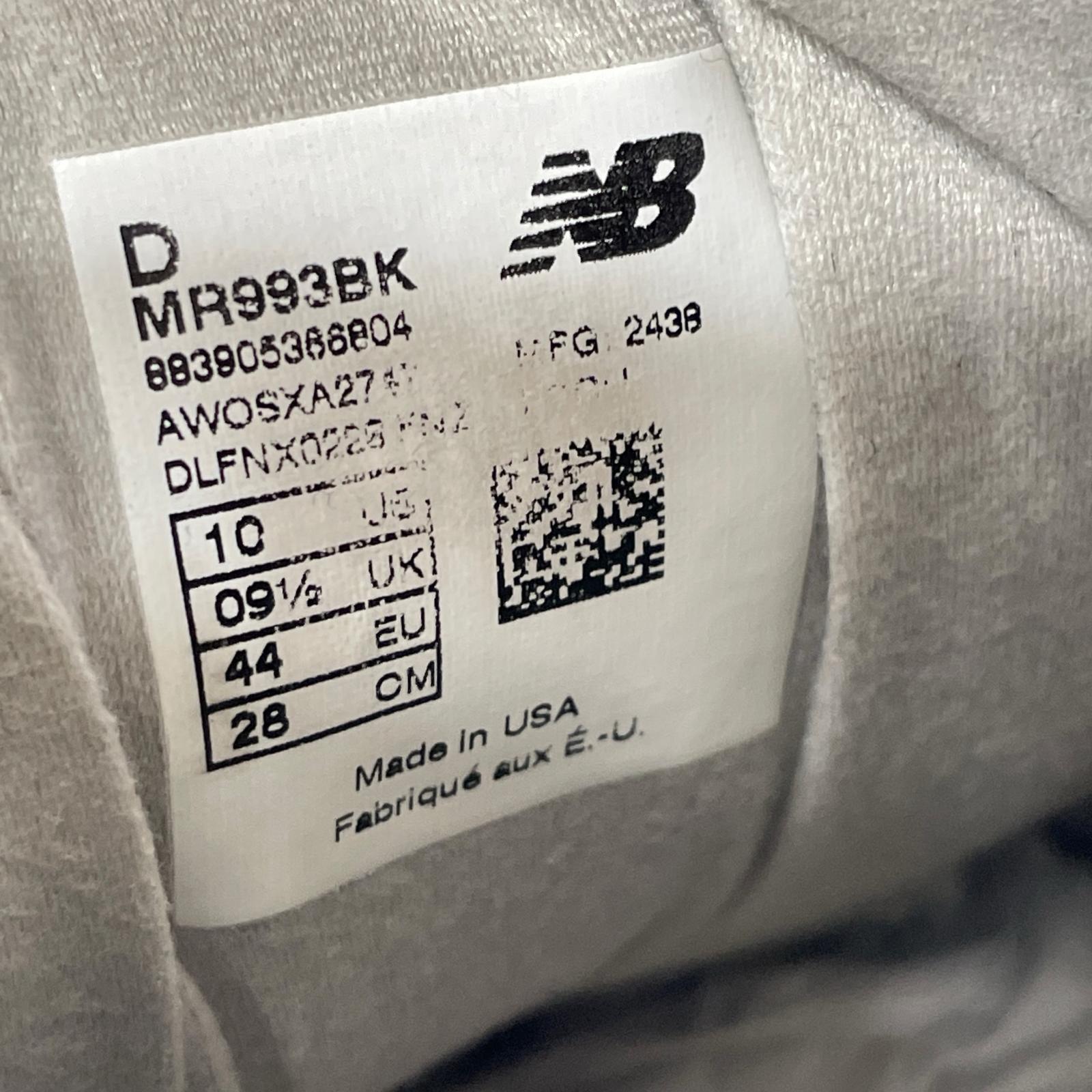 スニーカー USA製 MR993BK 黒 28cm 28cm (US10 UK9 1/2 EU46) ブラック