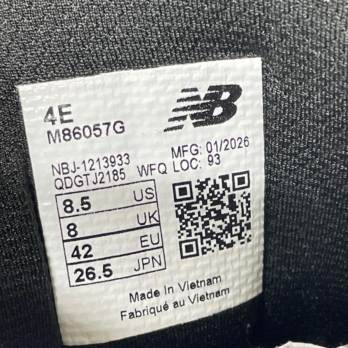 スニーカー New Balance Fresh Foam X 860V15 26.5cm (US8 1/2 UK8 EU43) ブラック