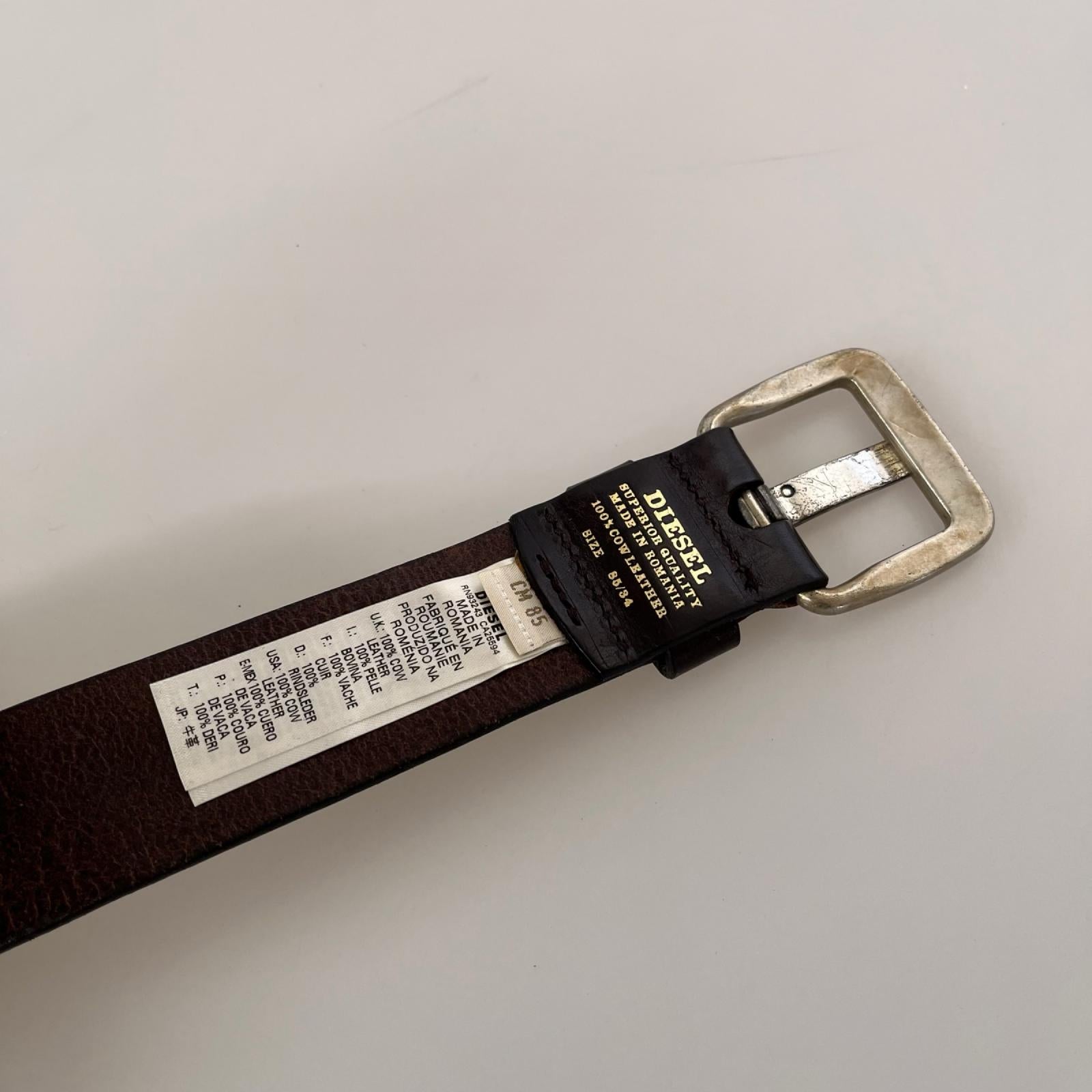 その他アクセサリー レザーベルト ブラウン