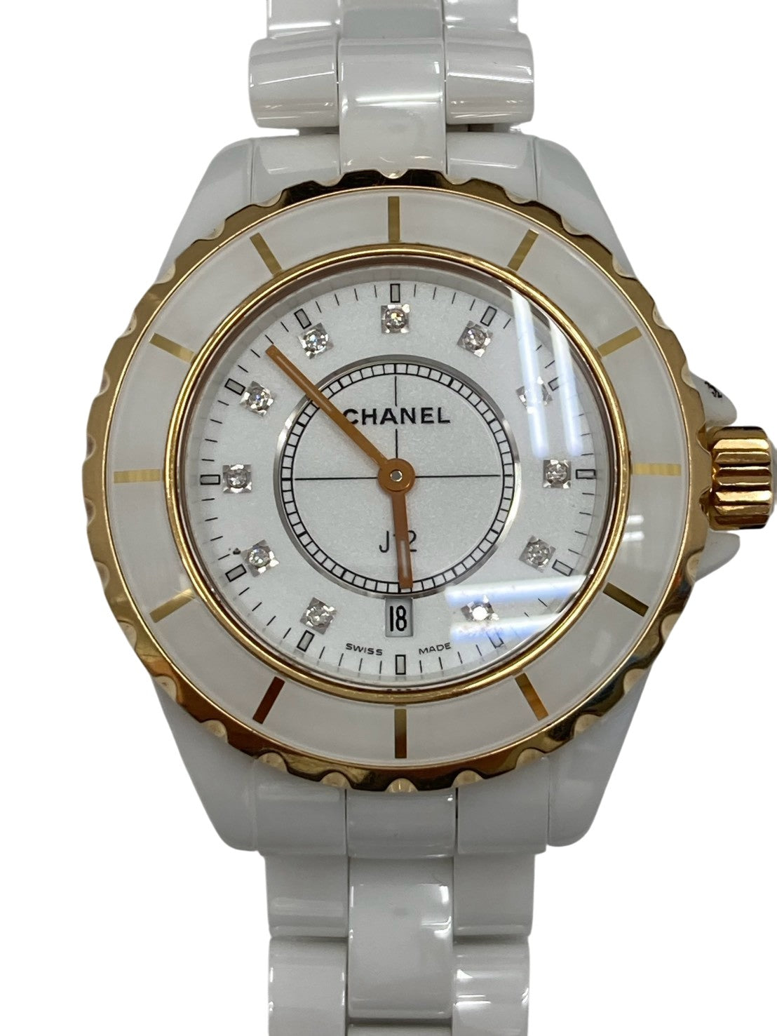 CHANEL シャネル J12 H2181 電池交換済み レディース クオーツ ホワイト H2181 腕時計