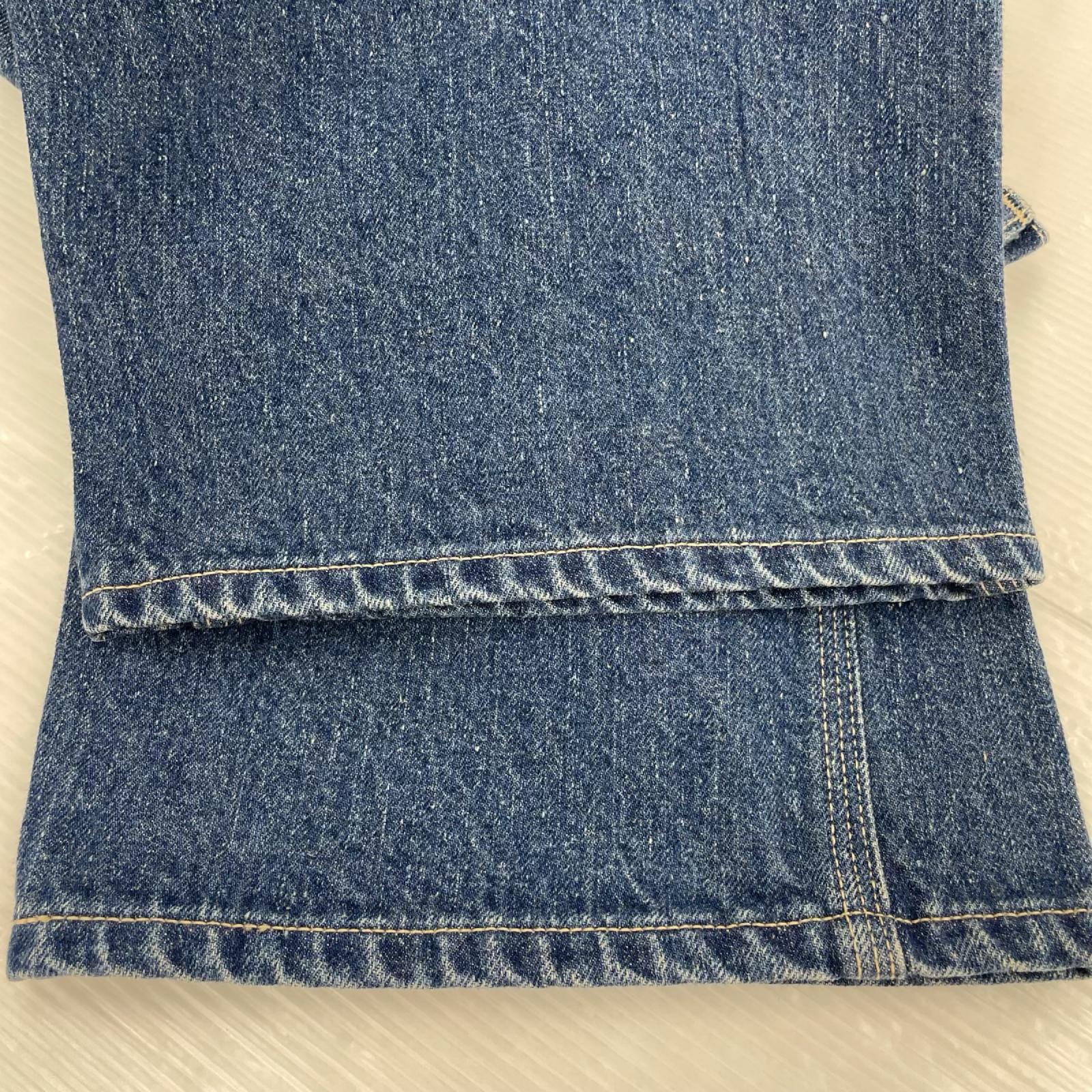 デニムパンツ or slow ペイント ダブルニーカーペンターデニムパンツ 2 インディゴ 2 ブルー