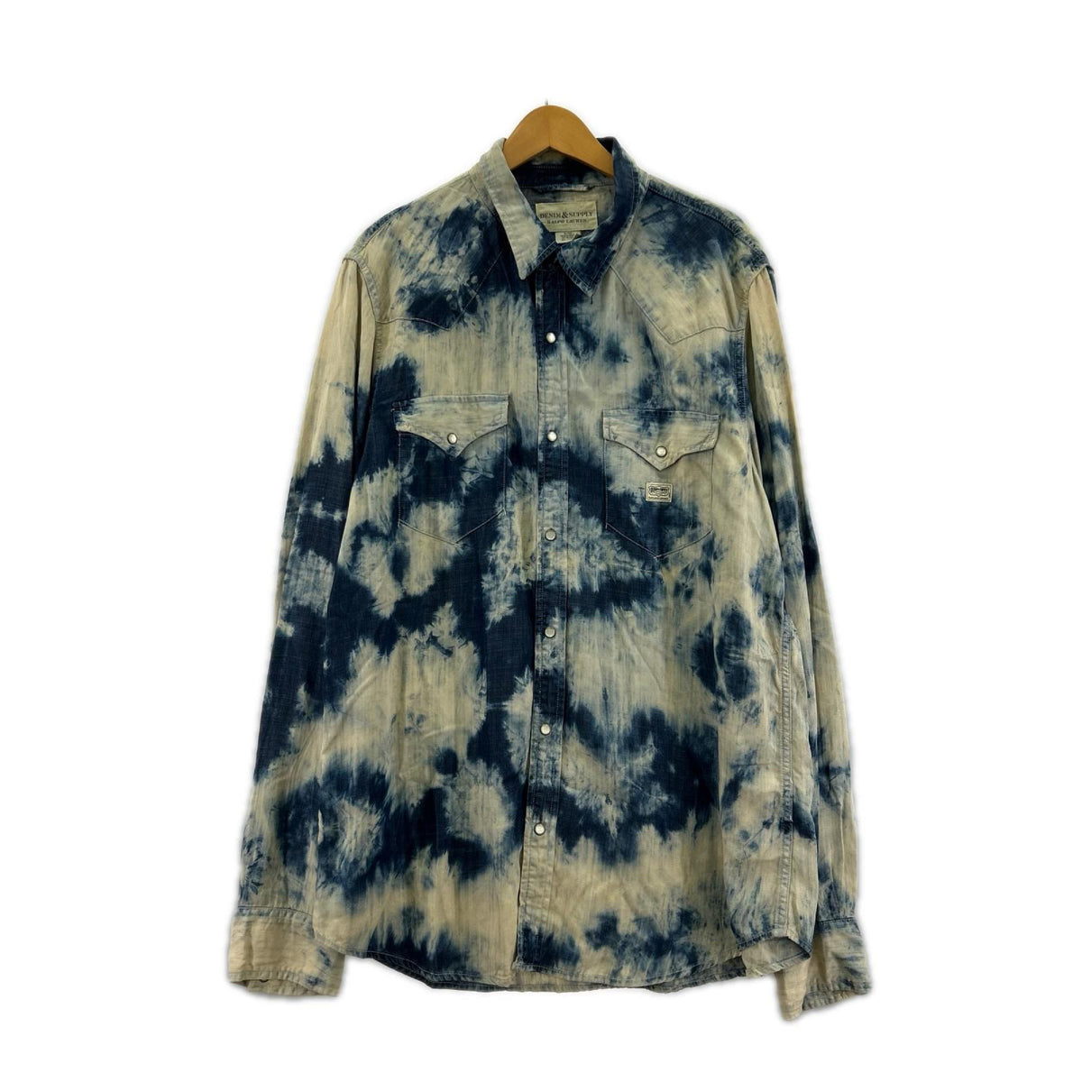 長袖シャツ ブリーチデニムシャツ XL
