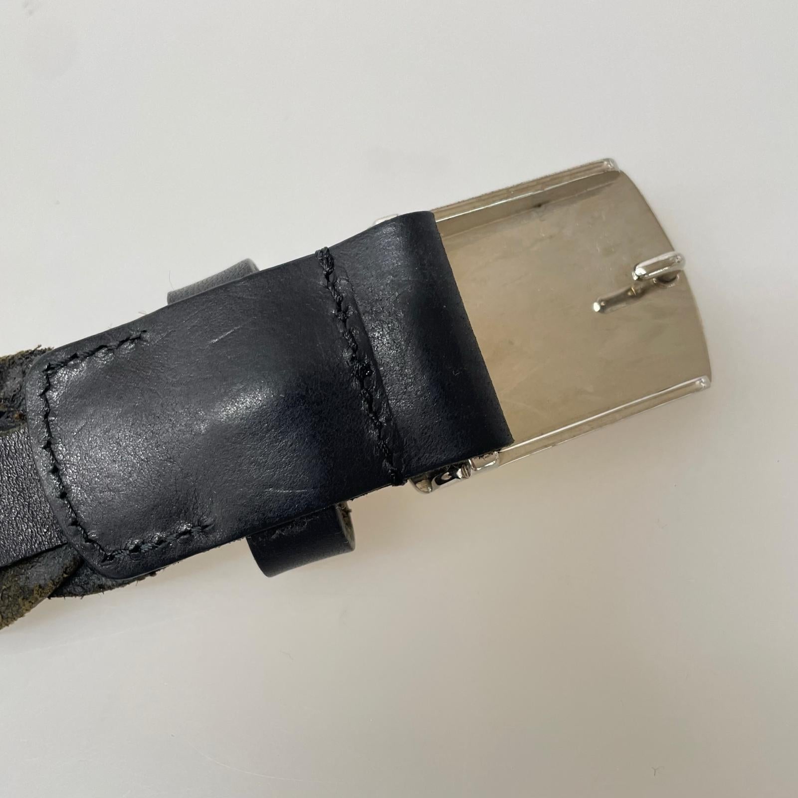 その他アクセサリー レザーメッシュベルト ブラック ブラック