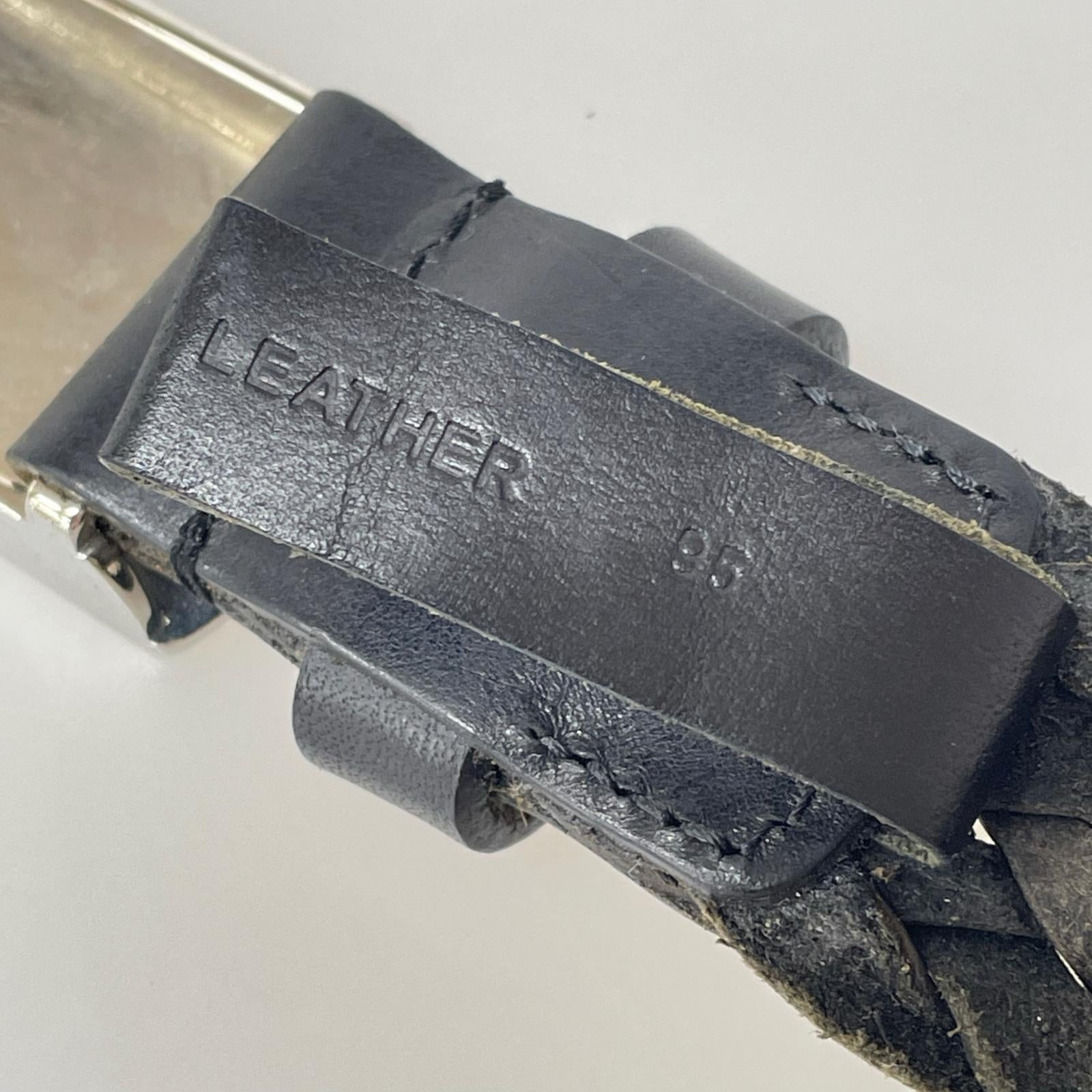 その他アクセサリー レザーメッシュベルト ブラック ブラック