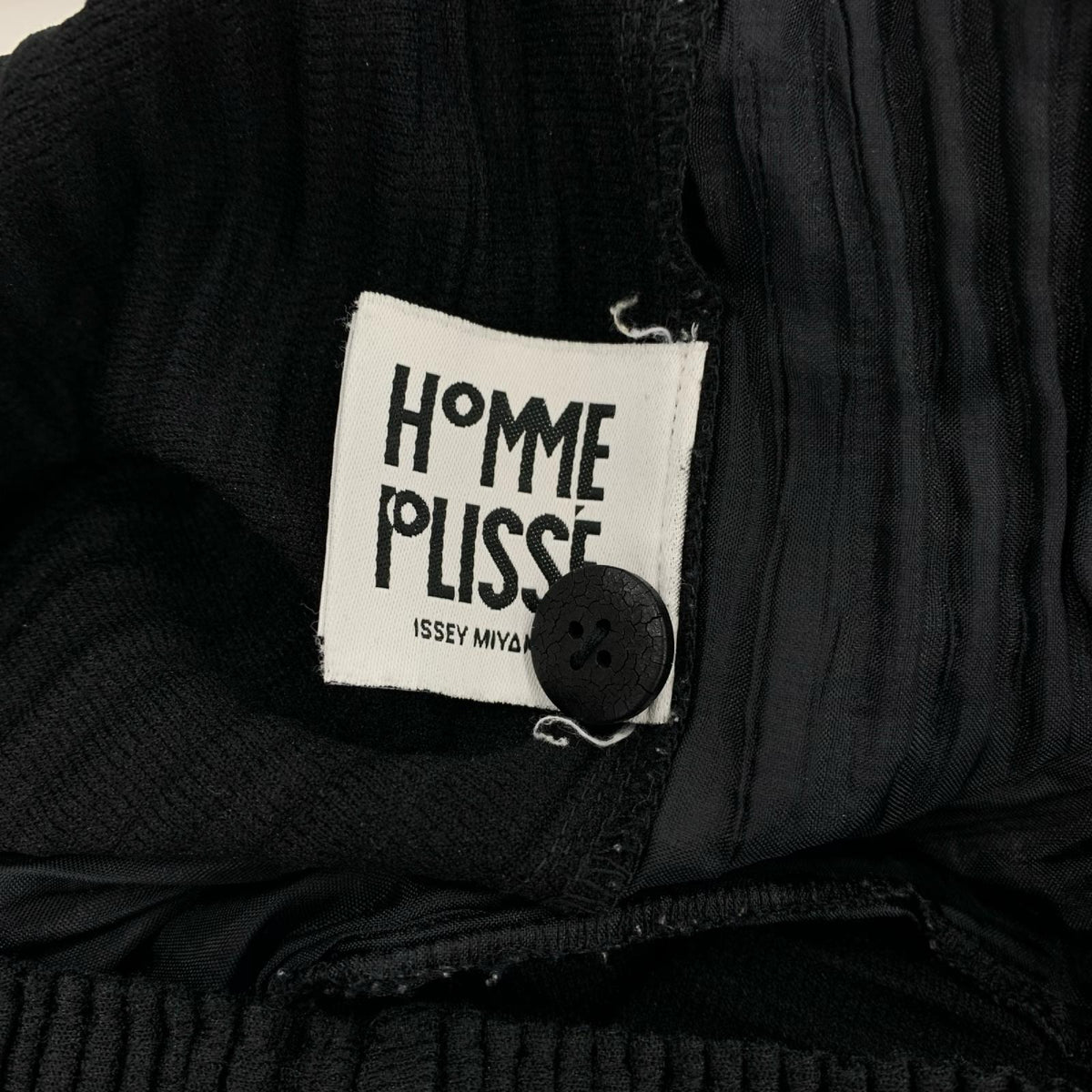 パンツ homme plisse/HP53JF051/プリーツパンツ/黒 1 ブラック