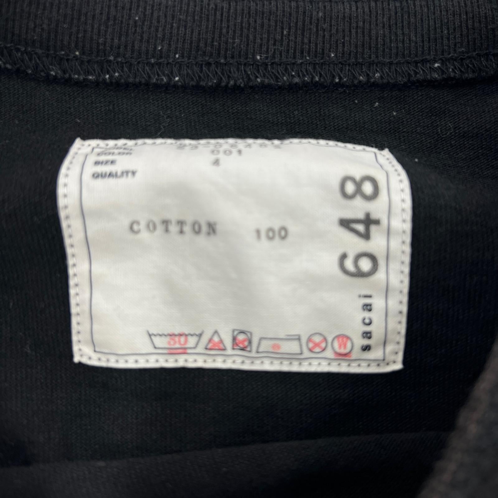 長袖Tシャツ 23SS グラフィックプリント ロングスリーブ 黒 (4) 4 ブラック
