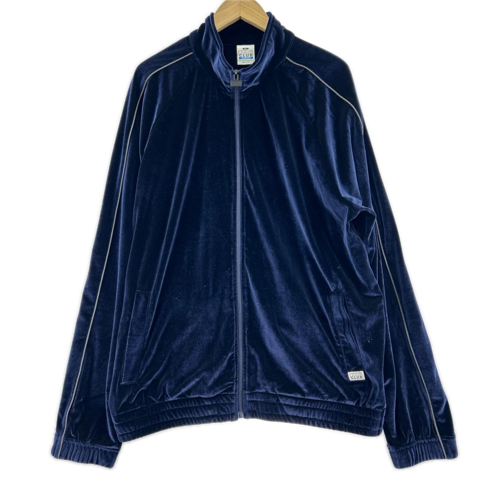 ジャケット PRO CLUB ベロアトラックジャケット ネイビー