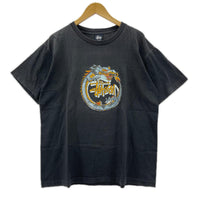 半袖Tシャツ 90s USA製 紺タグ ドラゴン Tシャツ (L) ブラック L ブラック