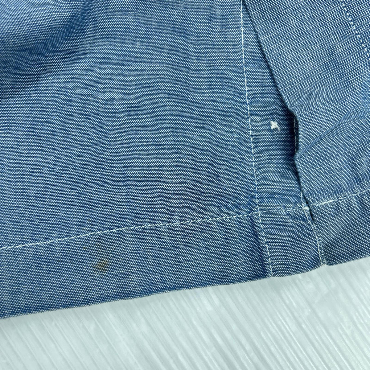 長袖シャツ 東洋エンタープライズ 刺繍 シャンブレーシャツ (M) M ブルー
