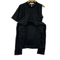 半袖Tシャツ MANY DRAPE T-SHIRT/変形/黒 38 ブラック