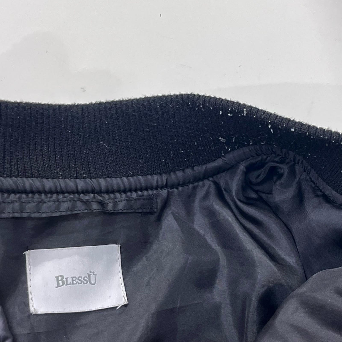 ミリタリージャケット BLESSU BU quilting MA1 キルティングジャケット sizeL ブラック L ブラック