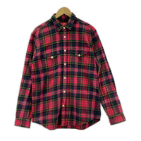長袖シャツ ネルチェックシャツ RED M M レッド