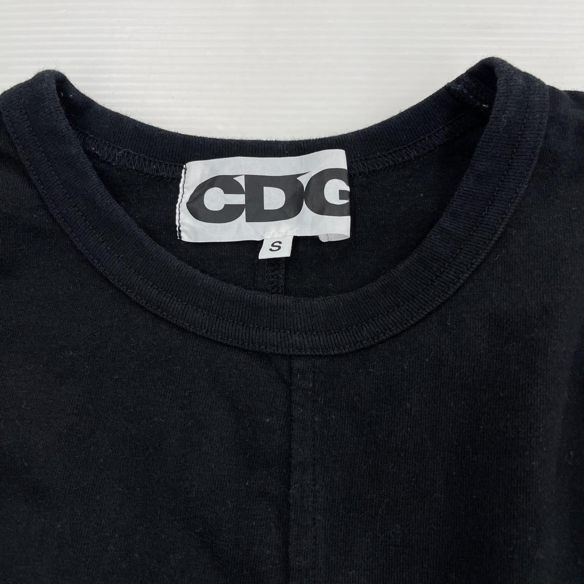 半袖Tシャツ CDG ロゴ 黒 (S) S ブラック