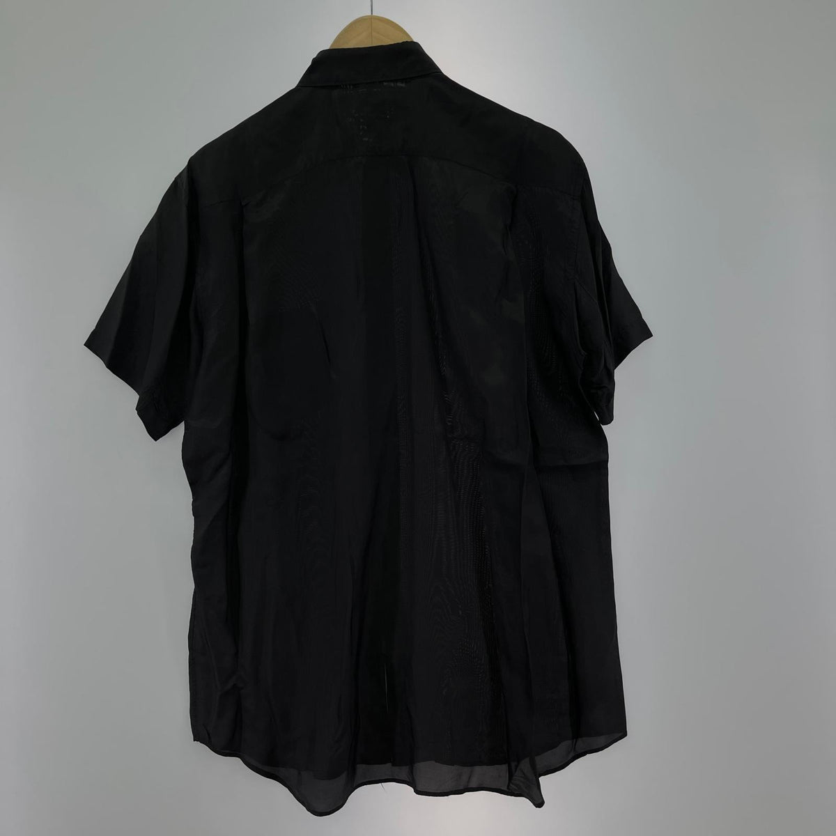 半袖シャツ SHIRT キュプラ 黒 (S) S ブラック