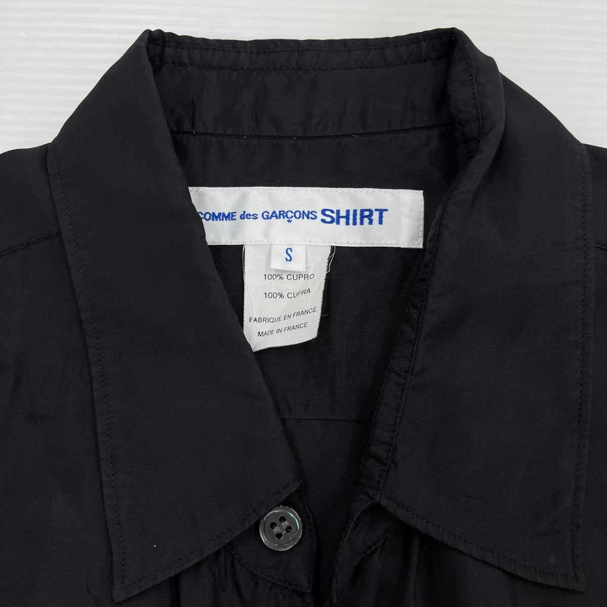 半袖シャツ SHIRT キュプラ 黒 (S) S ブラック