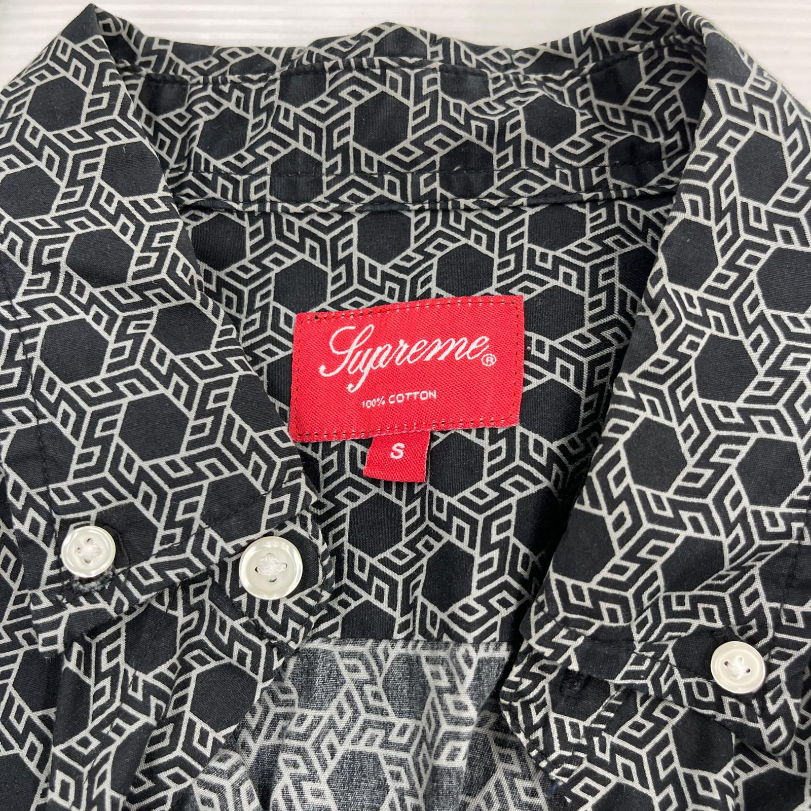 長袖シャツ 19AW Monogram L/S Shirt 総柄 (S) S ブラック