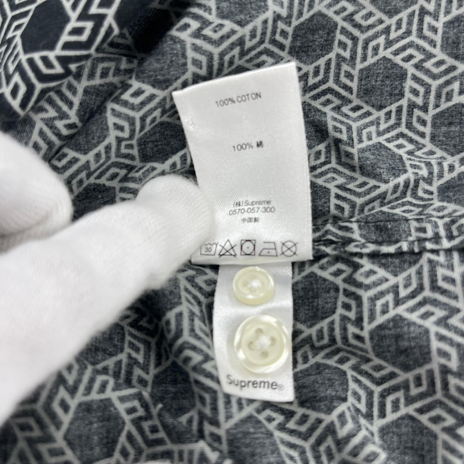長袖シャツ 19AW Monogram L/S Shirt 総柄 (S) S ブラック