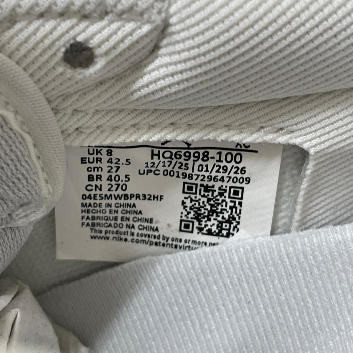 スニーカー Air Jordan 1 Retro Low 27.0 27cm (US9 UK8 1/2 EU44) ホワイト