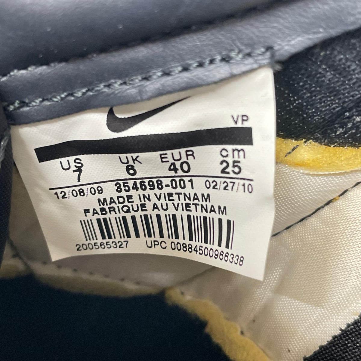 スニーカー CLASSIC CORTEZ NYLON 09(25) 25cm (US7 UK6 1/2 EU40) ブラック