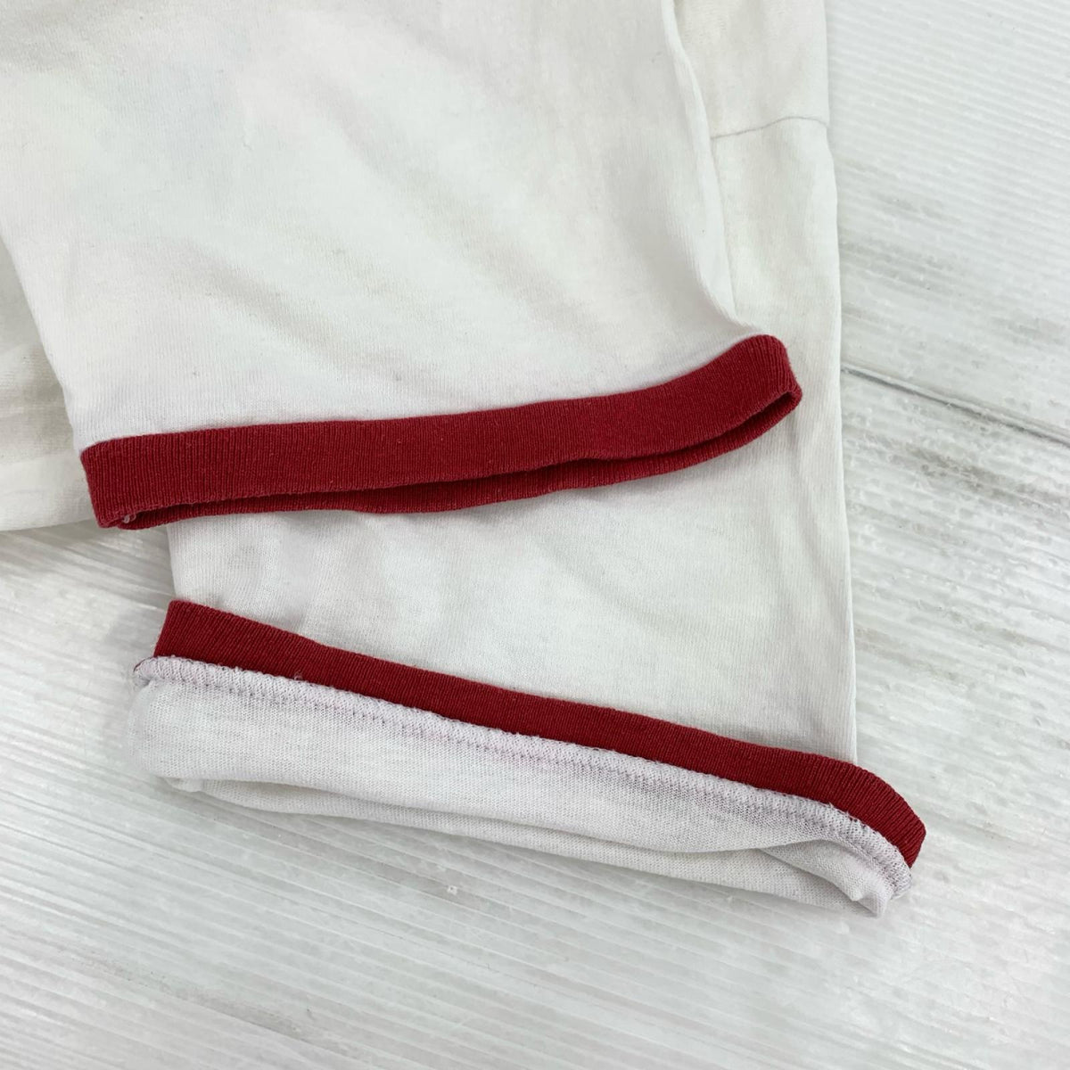 半袖Tシャツ DELTA 2枚タグ リンガーTEE(S) S ホワイト