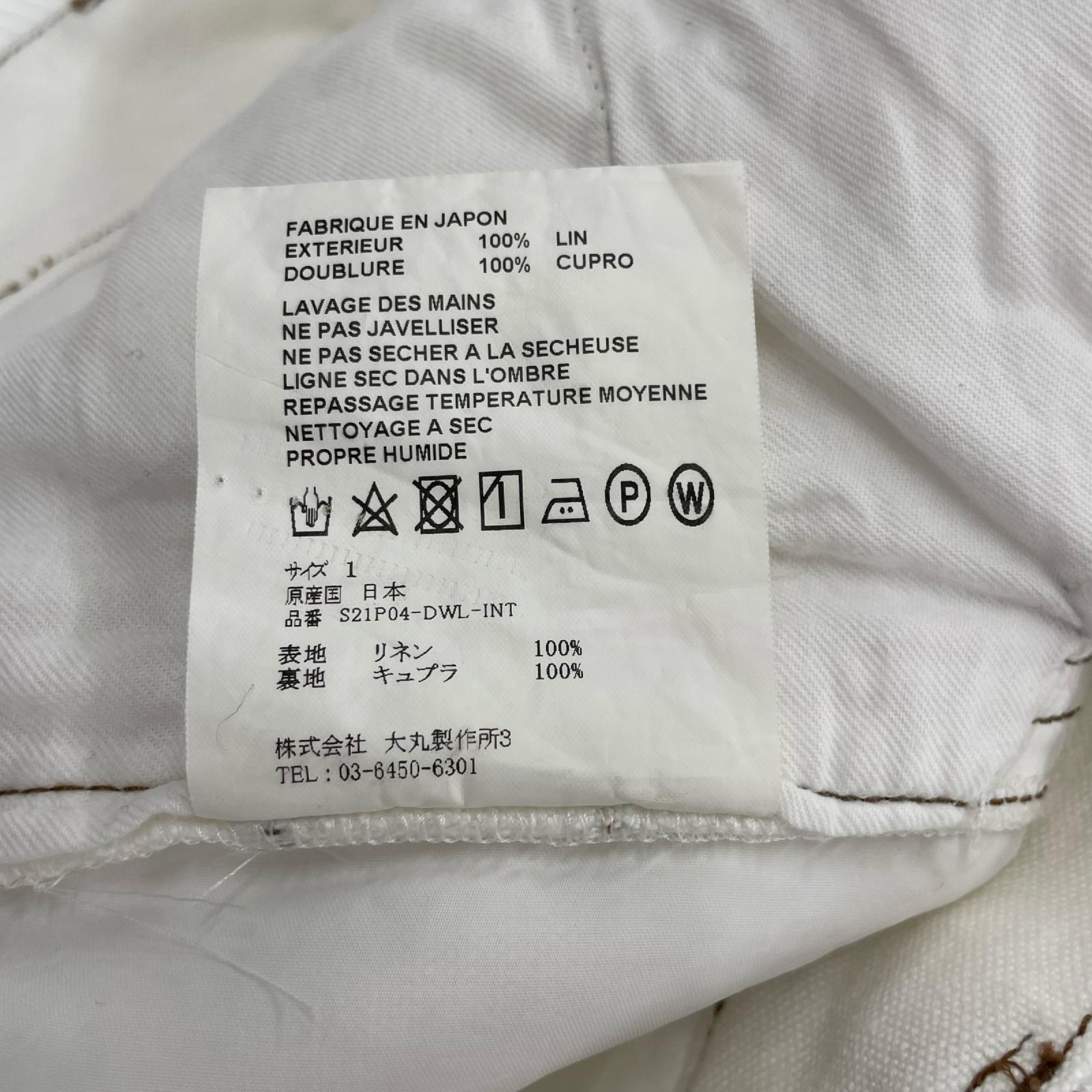 パンツ OVERCOAT リネンパンツ 1 白 1 ホワイト