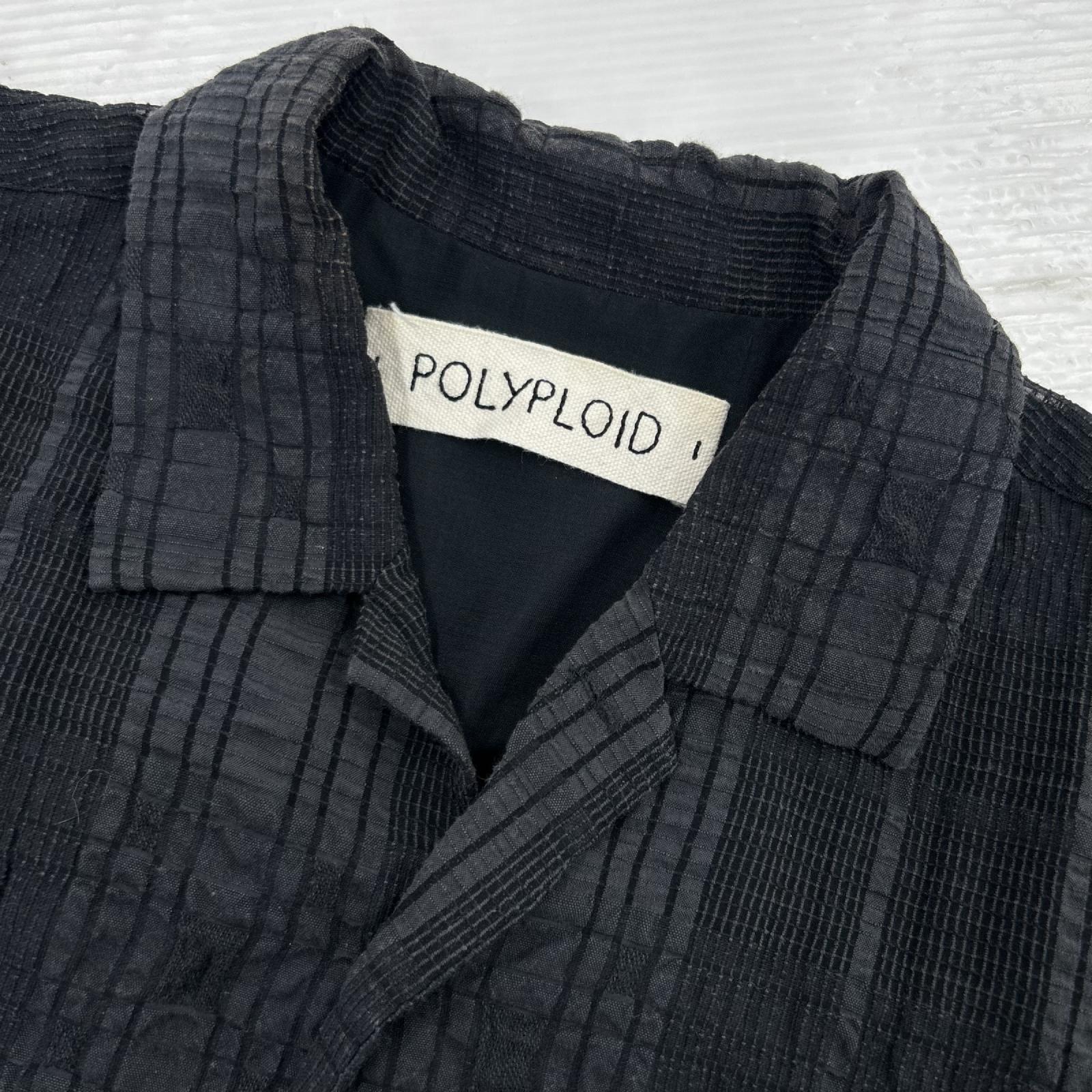半袖シャツ POLYPLOID OPEN COLLAR SHIRT 3 黒 3 ブラック