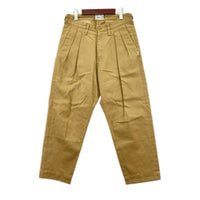 パンツ 21ss TUCK TROUSERS COTTON TWILL ベージュ