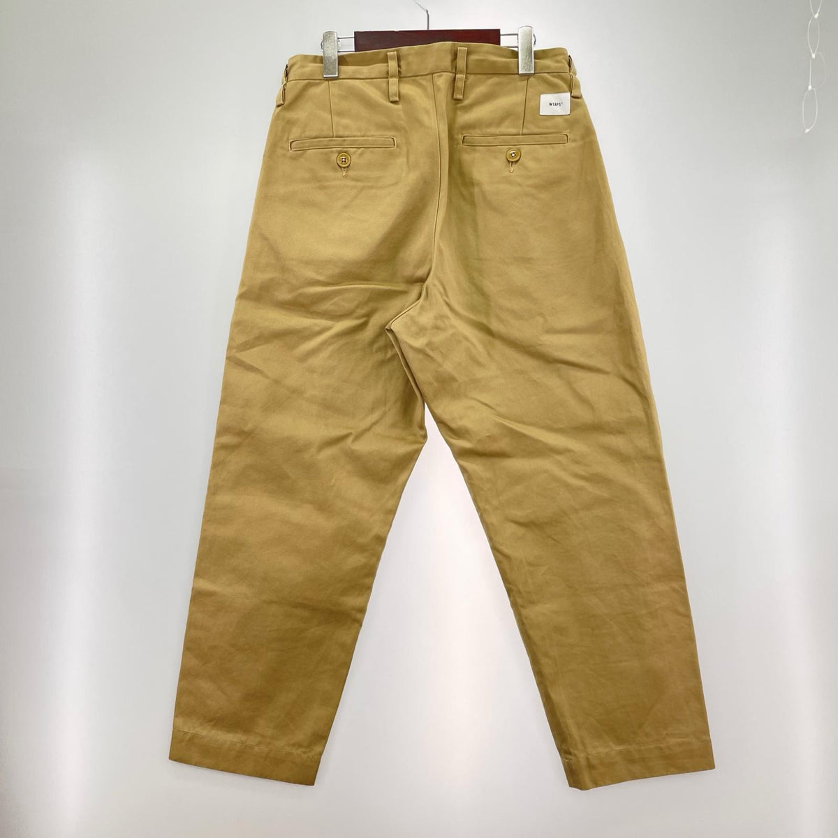 パンツ 21ss TUCK TROUSERS COTTON TWILL ベージュ
