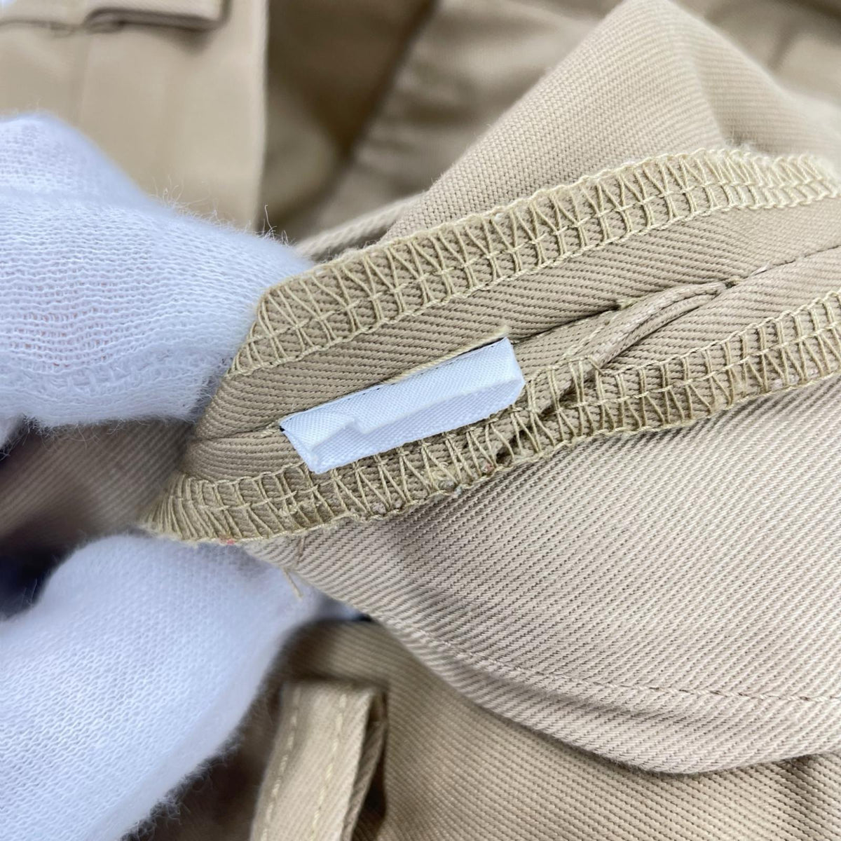 パンツ 21ss TUCK TROUSERS COTTON TWILL ベージュ