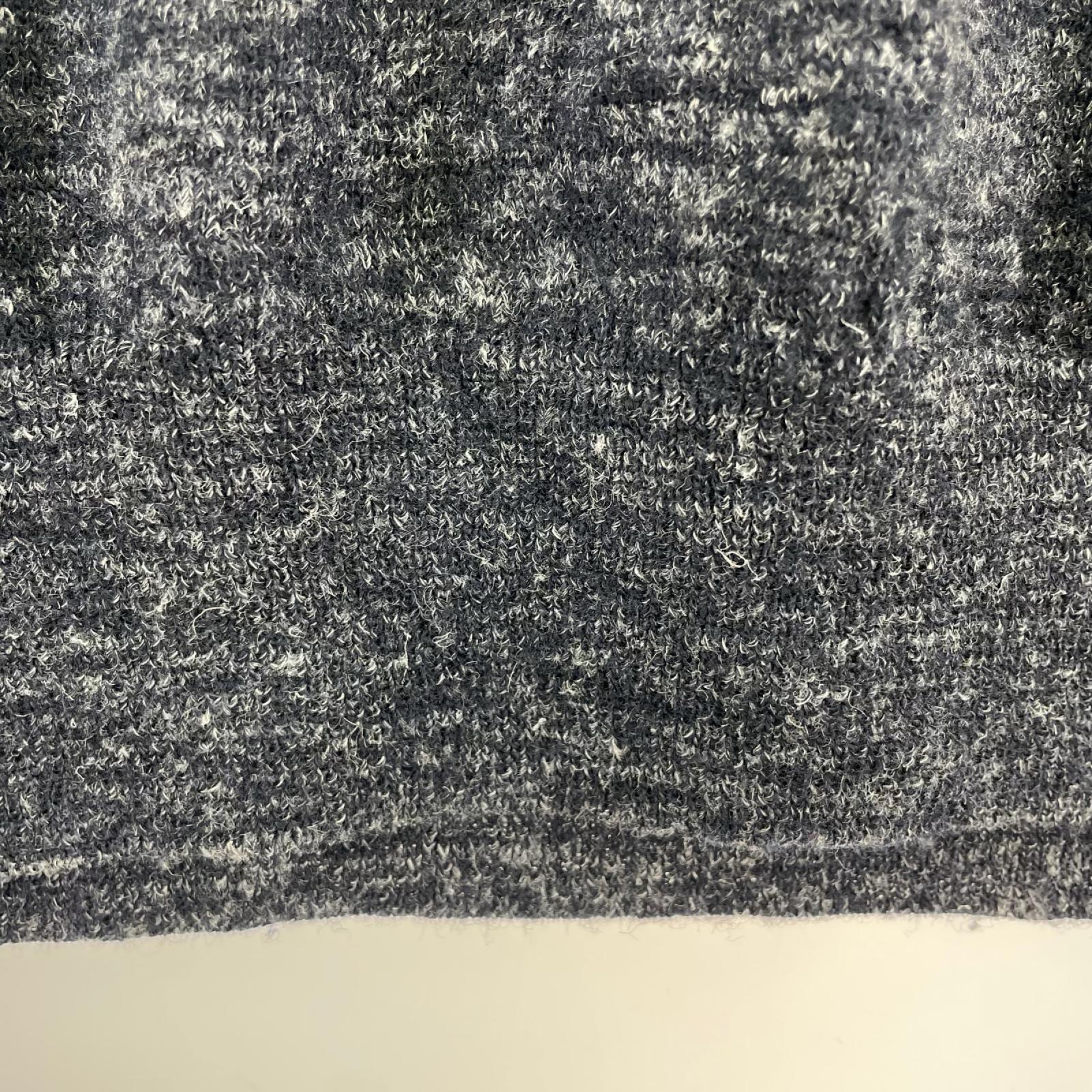 ニット Martin Margiela14AW レザーエルボーパッチ 紺 S ネイビー
