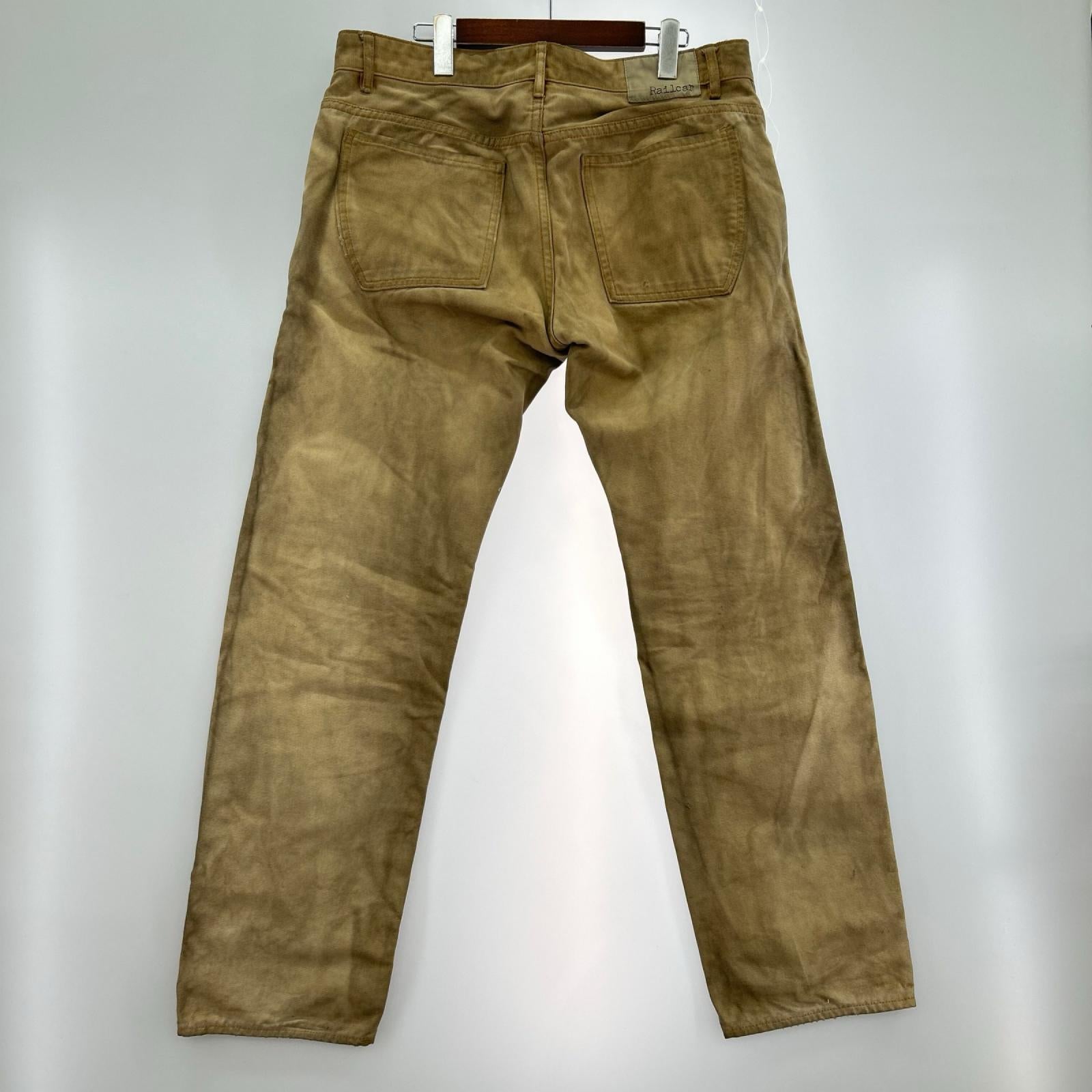 パンツ RAILCAR FINEGOODS ダックパンツ w35 36 ブラウン
