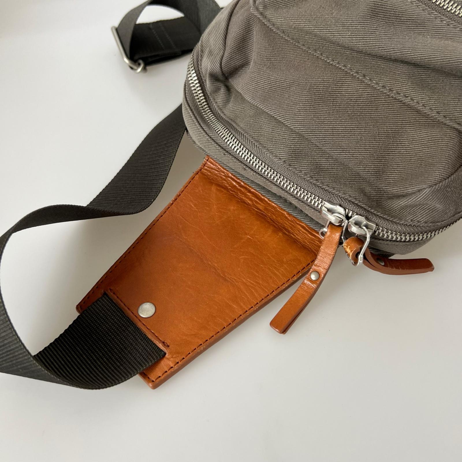 ショルダーバッグ ROOT SLING SHOULDER BAG キャンバス グレー