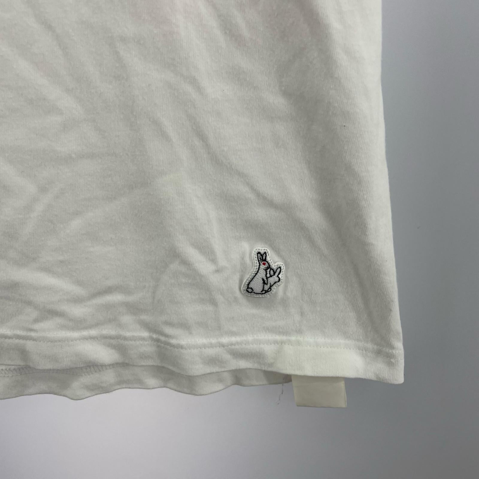 半袖Tシャツ プリントTee/白 L ホワイト