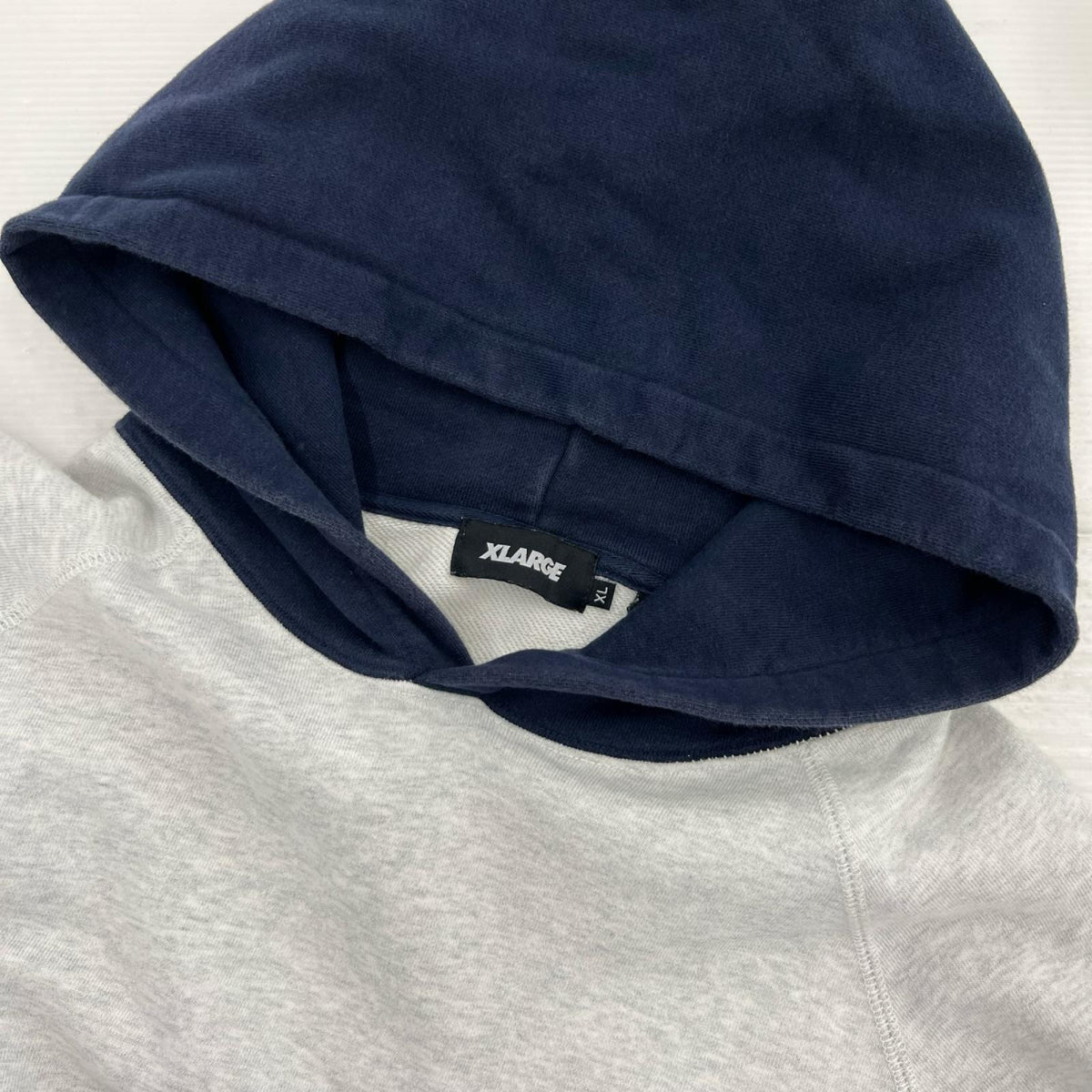 パーカー ツートン(XL)グレー×ネイビー