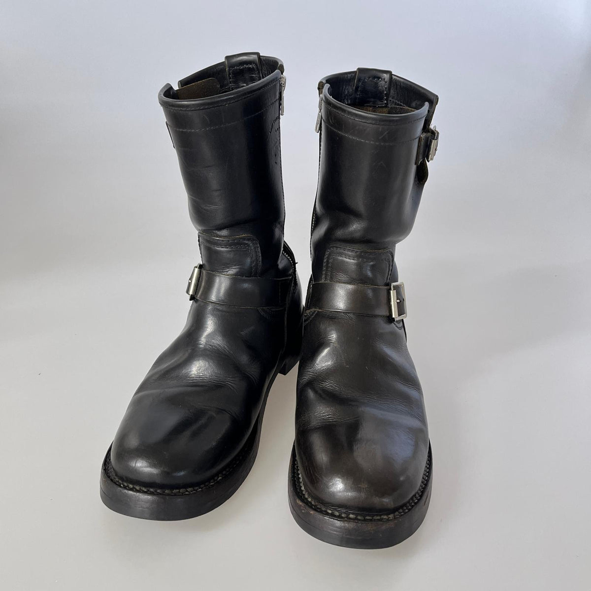 ブーツ サイドジップカスタム エンジニアブーツ ブラック