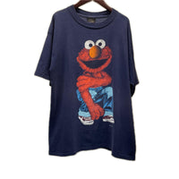 半袖Tシャツ 90s セサミストリート エルモ キャラクターTシャツChange'sタグ L ネイビー