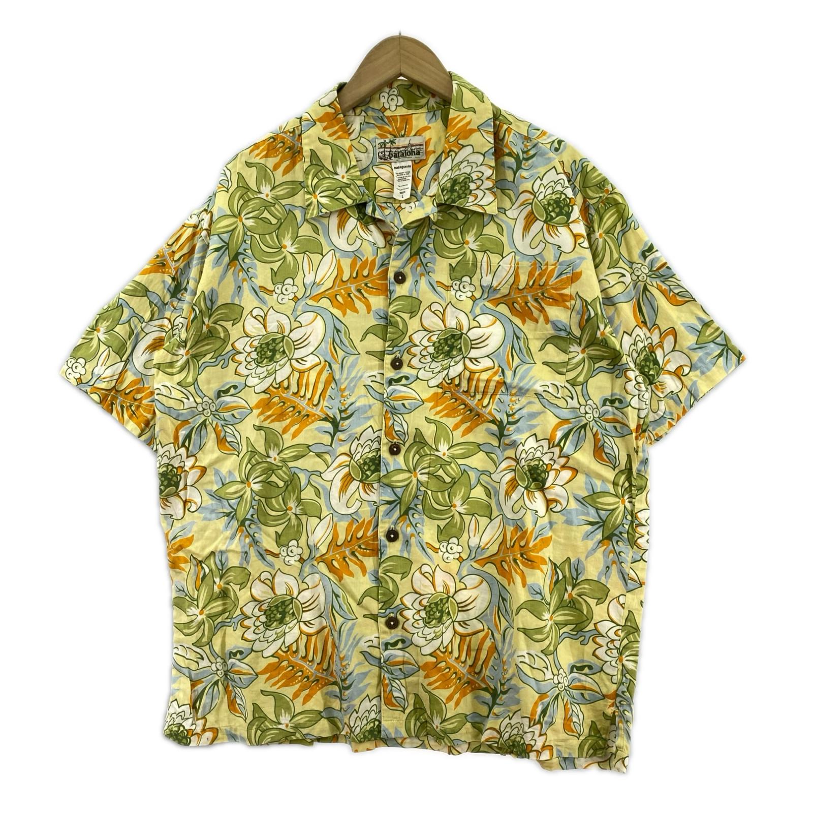 半袖シャツ pataloha アロハシャツ 総柄 L