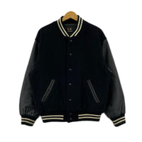 ブルゾン OLD VAN アーチロゴ 袖レザースタジャン(L) L ブラック