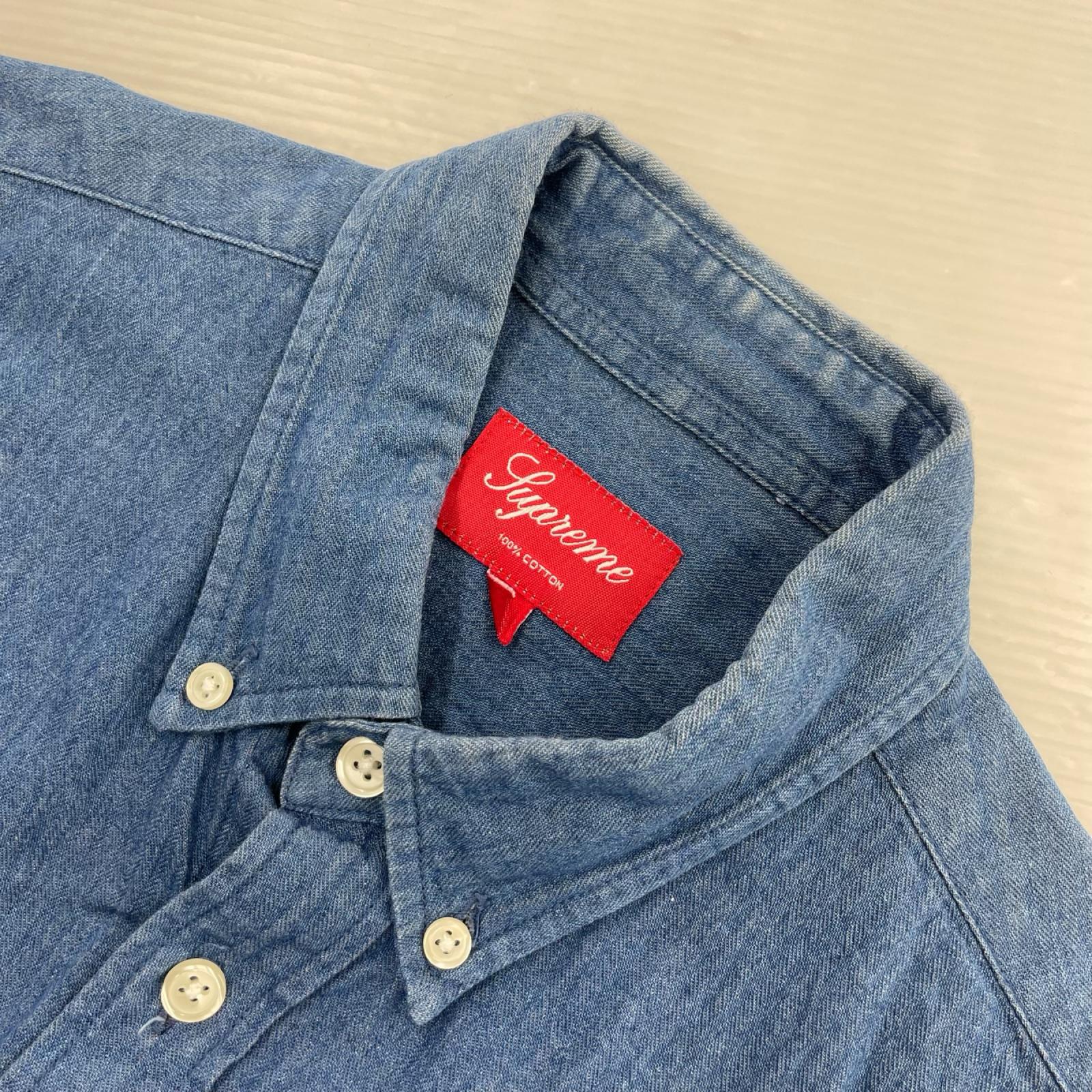 長袖シャツ インディゴ S ブルー