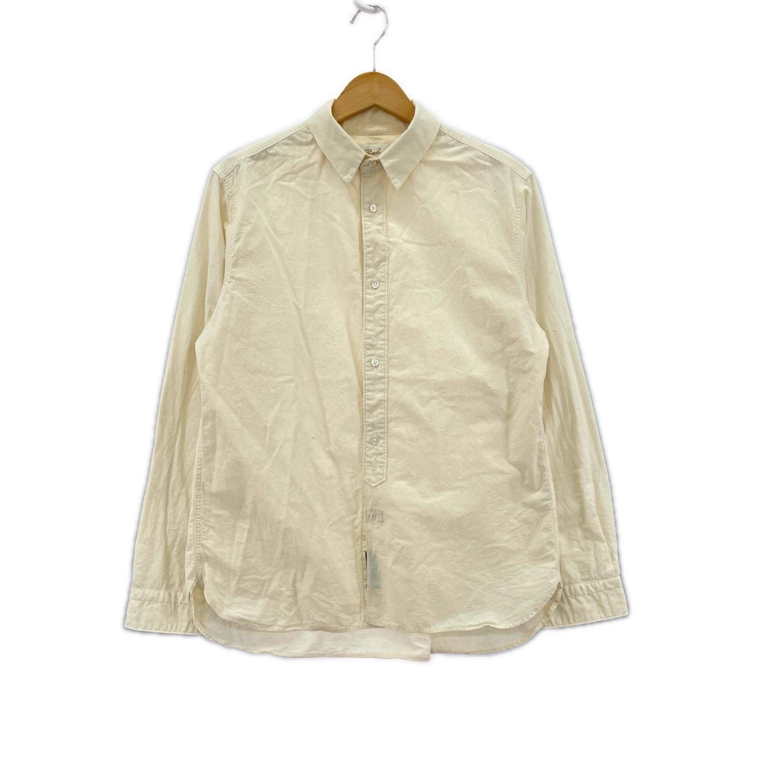 長袖シャツ PREQUEL ネップウェザーシャツ アイボリー 38