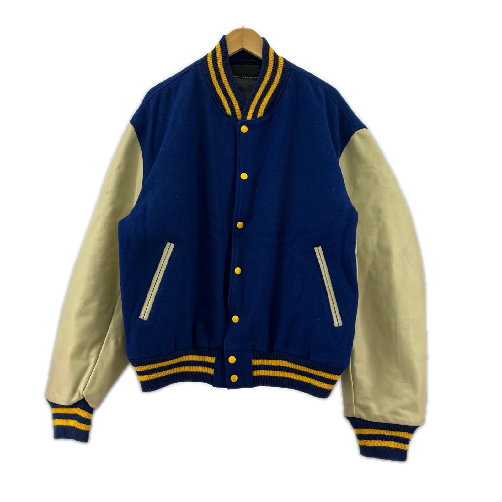 ジャケット GOLDEN BEAR レザースタジャン 青